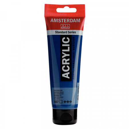 Peinture acrylique en tube - bleu vert - 120ml - amsterdam