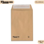 Lot de 250 enveloppes kraft brun uni b5 gamme courrier+