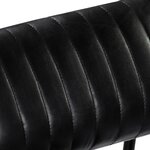 vidaXL Chaise à bascule Noir Cuir véritable