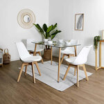 Chaise scandinave avec assise rembourrée (lot de 2)
