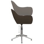 vidaXL Chaises pivotantes à manger lot de 4 marron foncé tissu