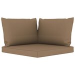vidaXL Salon de jardin 10 Pièces avec coussins taupe