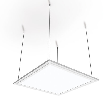 Plafonnier led carré - cons. 12w . (eq. 70w) - 960 lumens - blanc neutre - extra plat