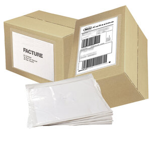 Lot de 50 pochettes porte document a5 auto adhésive