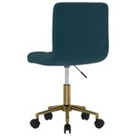 vidaXL Chaises pivotantes à manger lot de 2 bleu velours