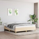 vidaXL Sommier à ressorts de lit Crème 160x200 cm Tissu