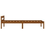vidaXL Cadre de lit Marron miel Bois de pin massif 100 x 200 cm
