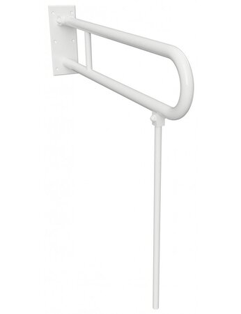 Barre d'appui relevable HELP + jambe d'appui en blanc comaxite