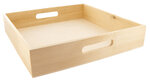Plateau en bois carré 32 x 32 x 6 cm