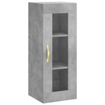 vidaXL Buffet haut Gris béton 34 5x34x180 cm Bois d'ingénierie