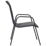 vidaXL Mobilier de salle à manger d'extérieur 7 Pièces Acier Anthracite