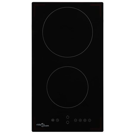 vidaXL Plaque de cuisson Céramique 2 brûleurs Contrôle tactile 3000 W