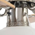 vidaXL Ventilateur de plafond orné avec lumière 82 cm Marron clair