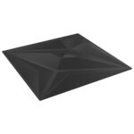 vidaXL Panneaux muraux 48 Pièces noir 50x50 cm EPS 12 m² étoile