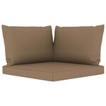 vidaXL Salon de jardin 6 Pièces avec coussins taupe