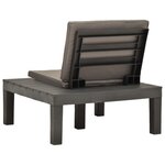 vidaXL Salon de jardin 3 Pièces Plastique Anthracite