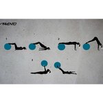Avento ballon de fitness/d'exercice avec pompe diamètre 65 cm argenté