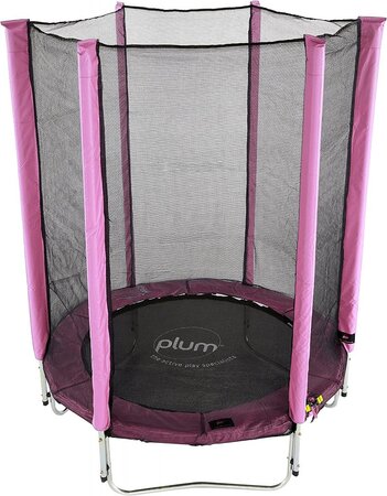 Trampoline rose et filet de sécurité junior de 4 5"