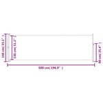 vidaXL Auvent latéral rétractable de patio 140x500 cm Crème
