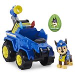 Pat patrouille - vehicule + figurine deluxe chase dino rescue paw patrol - 6059512 - voiture a remonter jeu jouet enfant 3 ans