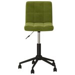vidaXL Chaises pivotantes à manger lot de 4 vert clair velours