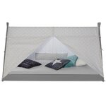 Lit Tipi Enfant 90x200 Tissu gris étoilé