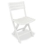 vidaXL Ensemble de bistro pliable 3 Pièces Plastique Blanc