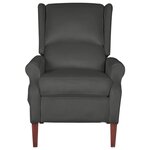 vidaXL Fauteuil de massage inclinable Gris foncé Velours