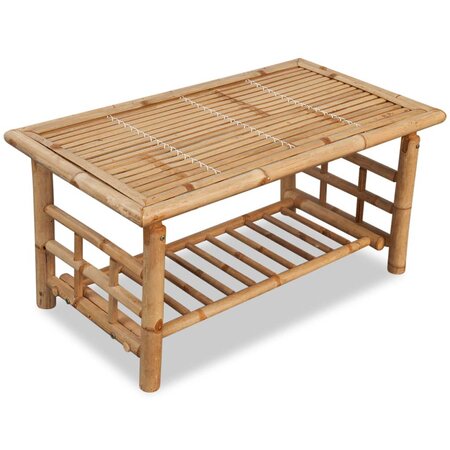 vidaXL Table basse Bambou 90 x 50 x 45 cm