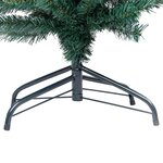 vidaXL Sapin de Noël artificiel mince pré-éclairé et boules vert 240cm