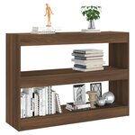 vidaXL Bibliothèque/Séparateur de pièce Chêne marron 100x30x72 cm