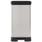 Curver poubelle à pédale deco 50 l argenté 240642