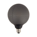 Ampoule déco led filament  aspect point noir  g125  culot e27  4w cons. 2700k blanc chaud