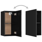 vidaXL Meuble TV Noir brillant 30 5x30x60 cm Aggloméré