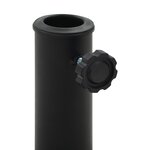vidaXL Socle demi-rond de parasol Polyrésine 15 kg Noir
