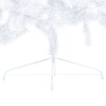 vidaXL Sapin de Noël artificiel moitié avec support blanc 210 cm PVC
