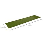 Gazon synthétique artificiel moquette extérieure dim. 4L x 1l m herbes hautes denses 3 cm vert
