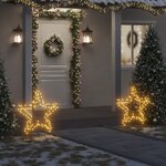 vidaXL Décoration lumineuse étoile de Noël avec piquets 115 LED 85 cm