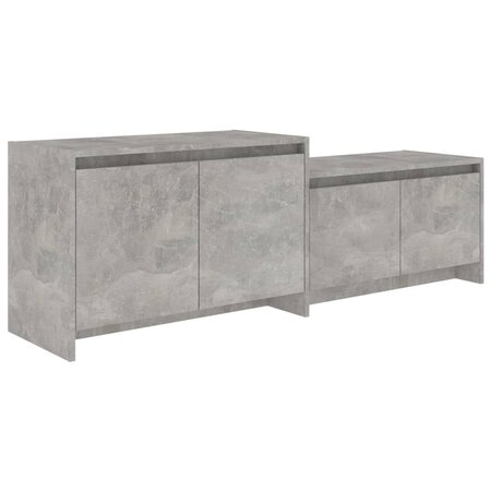 vidaXL Meuble TV Gris béton 146 5x35x50 cm Aggloméré