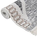 vidaXL Tapis Noir et gris 80x150 cm Coton