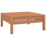 vidaXL Salon de jardin 3 Pièces Bois de pin massif Marron miel