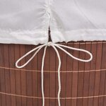vidaXL Panier à linge ovale Bambou Marron