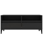 vidaXL Meuble TV noir 100x34 5x44 5 cm bois d'ingénierie
