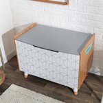 KidKraft Coffre à jouets pour enfants Mid-Century Modern Gris