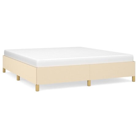 vidaXL Sommier à ressorts de lit Crème 160x200 cm Tissu