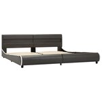 vidaXL Cadre de lit avec LED Anthracite Similicuir 180x200 cm