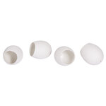 Oeufs en plastique ouverts blanc 5 5x4 5cm 4pces