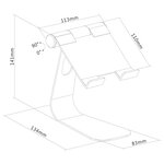 Newstar support de tablette 11" argenté