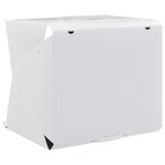 vidaXL Boîte à lumière studio LED pliable 40x34x37 cm Plastique Blanc