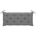 vidaXL Banc de jardin empilable et coussin 128 5cm Bois de teck massif